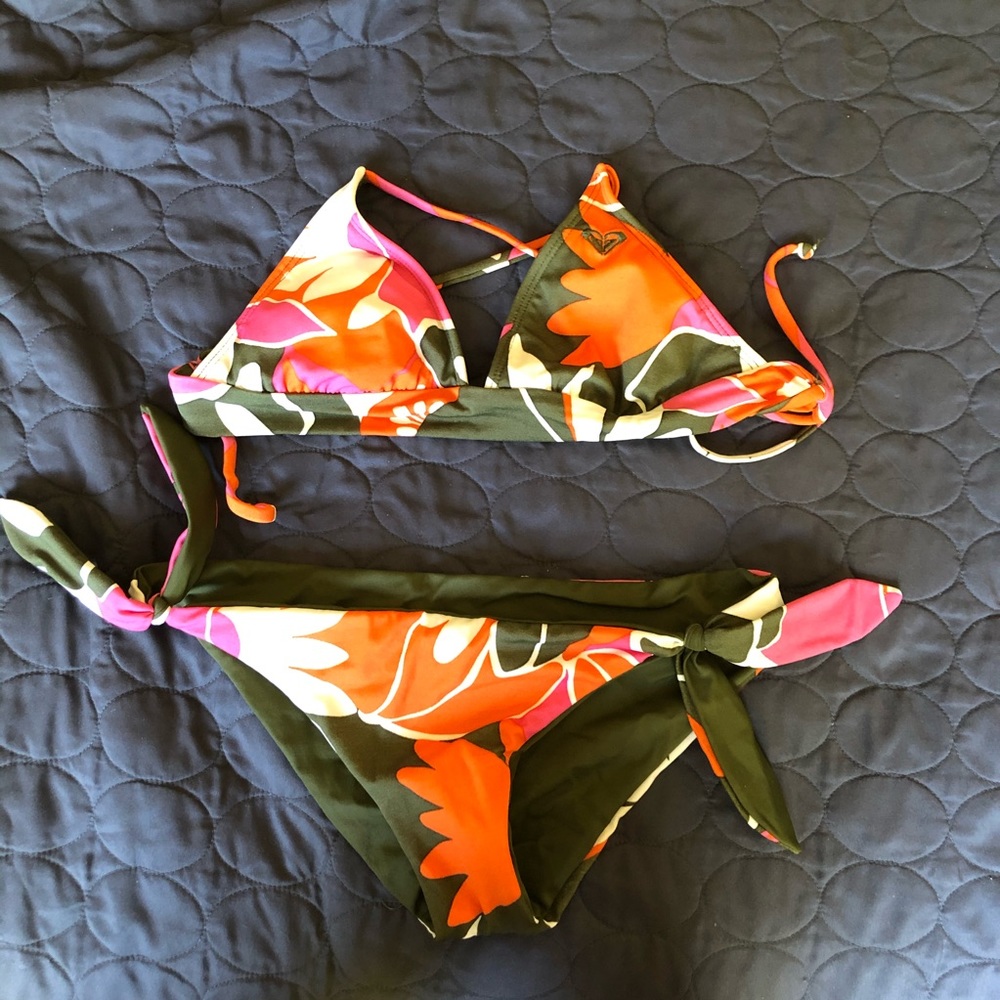 ROXY paradise print crossback bikini